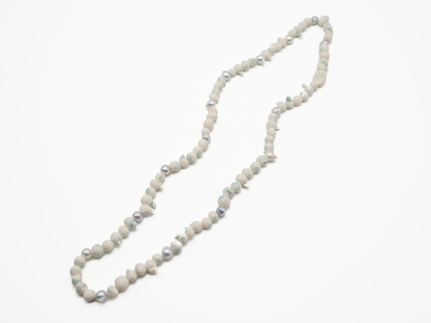 Japanese Aokoya Baroque Sea Pearl Porcelain Beads Necklace
